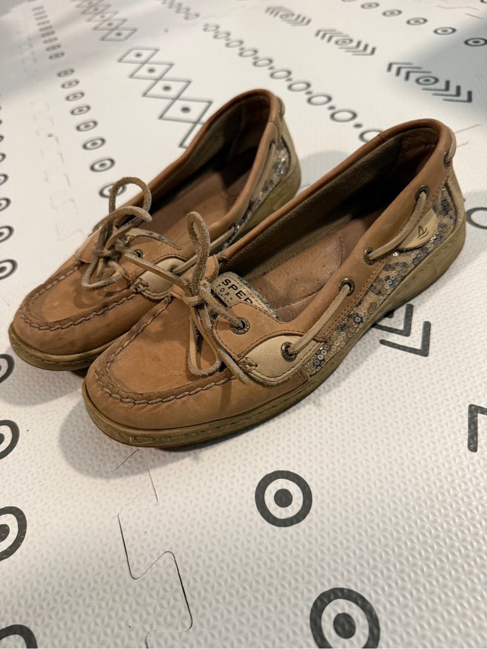 Sperry Cheetah Sequin Boat Shoes for Women